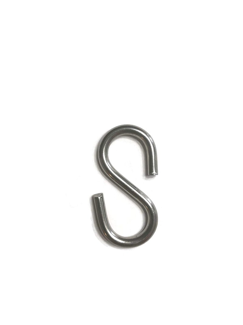 خطاف على شكل حرف S من Tri Surge - فولاذ مقاوم للصدأ من الدرجة البحرية 316 بطول 1.37 بوصة وخطاف معدني سميك للتعليق واستخدام المنفعة (6) S-Gancho - Image 1